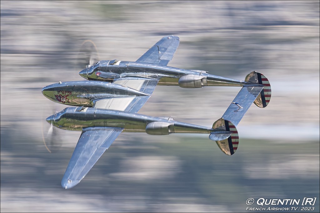 The Flying Bulls Lockheed P-38L Lightning ZigAirMeet Mollis airshow photography canon Flugshow