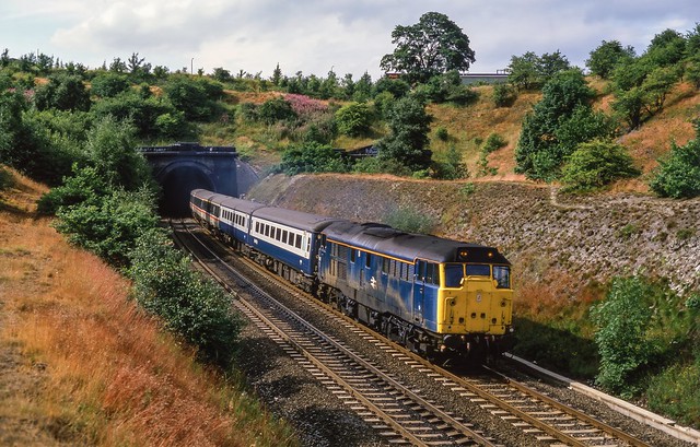 31437 At Alfreton Tunnel. 25/07/1986.