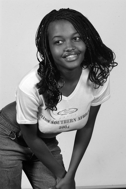 image573 B&W Miss Southern Africa UK Beauty Pageant Contest Auditions Portrait at Club 90 Uganda Club Stratford London Nov 2004