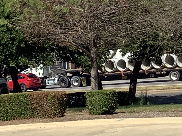 Another Quick Click. Big Truck Moving Quietly Trough Cedar Park, Texas