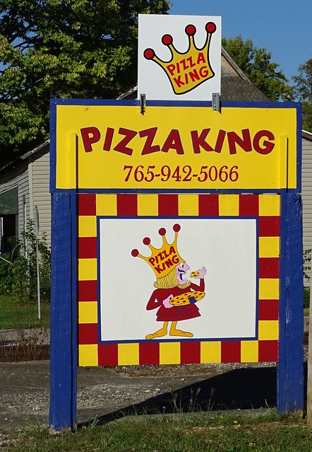 IN, Ladoga-IN 234 Pizza King Sign