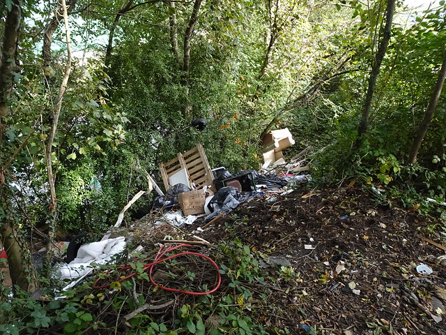 Flytipping, Springvale Wood, Cwmbran 7 October 2023