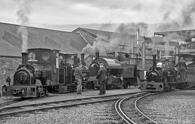 Statfold Barn Railway - Early Morning Steam on Shed - 7.vi.2014