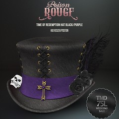 POISON ROUGE Time of Redemption Hat Black/Purple [TMD WEEKEND 75L$]