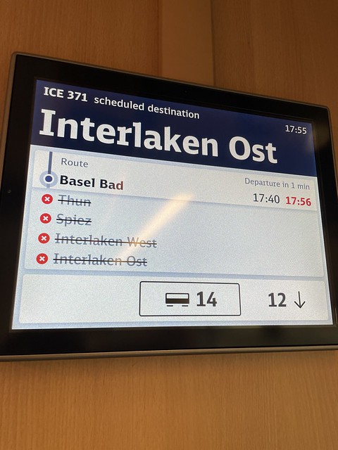 Der Zug fuhr nur bis Basel SBB...