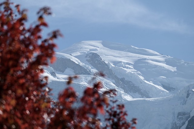Le Mont Blanc en rouge - Mont Blanc in red