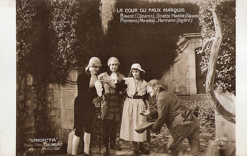 Georges Biscot, Ginette Maddie, Michel Floresco and Fernand Hermann in Vindicta (1923)