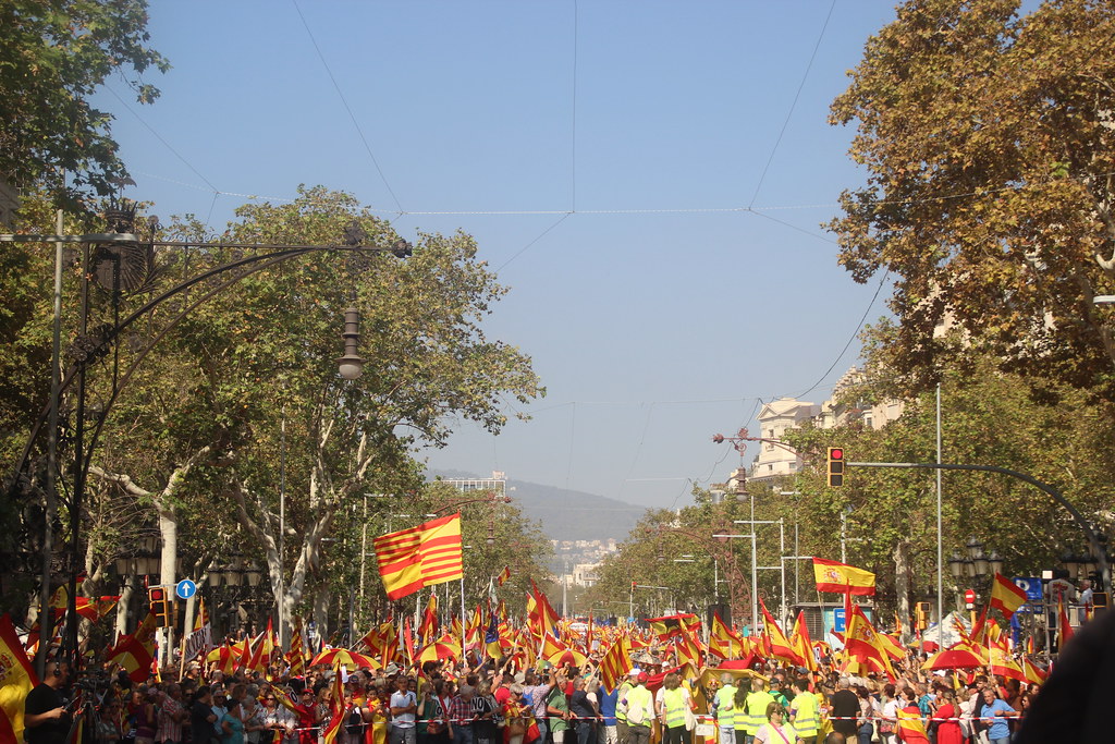 FOTOGRAFÍA. BARCELONA (ESPAÑA), 08 DE OCTUBRE DE 2023. Gran manifestación en Barcelona contra la amnistía al golpe y la autodeterminación. Lasvocesdelpueblo (65)