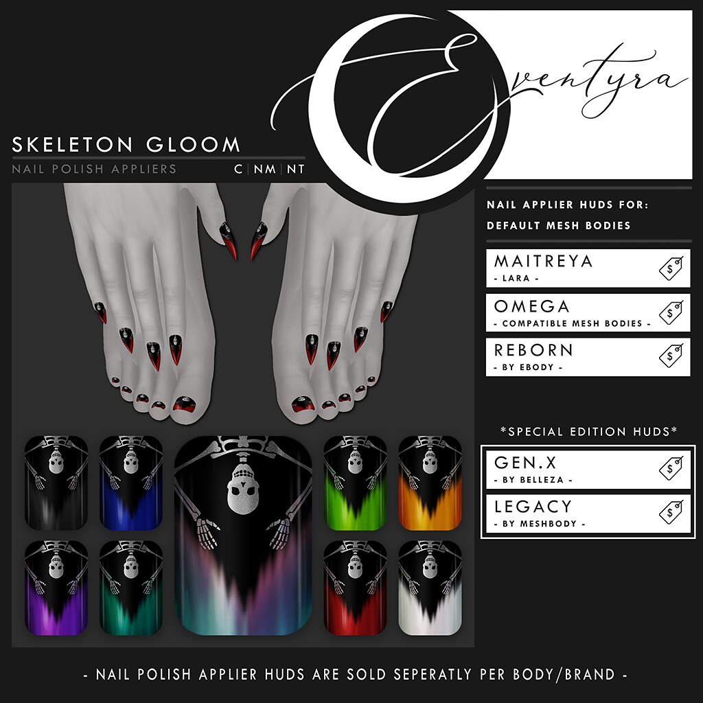 Eventyra Nail Appliers – Skeleton Gloom – 25% Off New Release