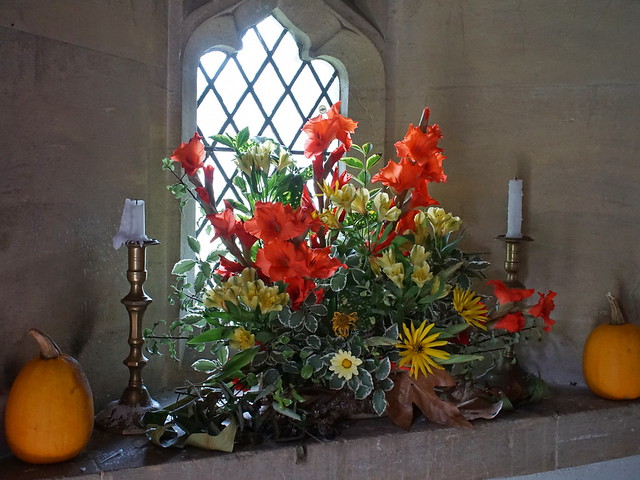 flowers in the little church
