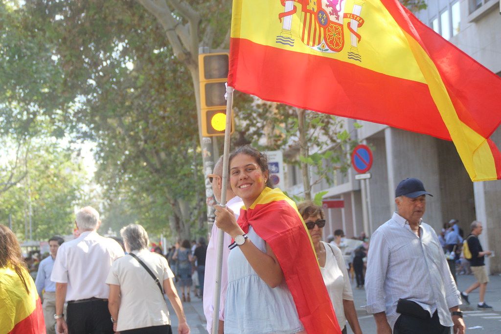 FOTOGRAFÍA. BARCELONA (ESPAÑA), 08 DE OCTUBRE DE 2023. Gran manifestación en Barcelona contra la amnistía al golpe y la autodeterminación. Lasvocesdelpueblo (173)