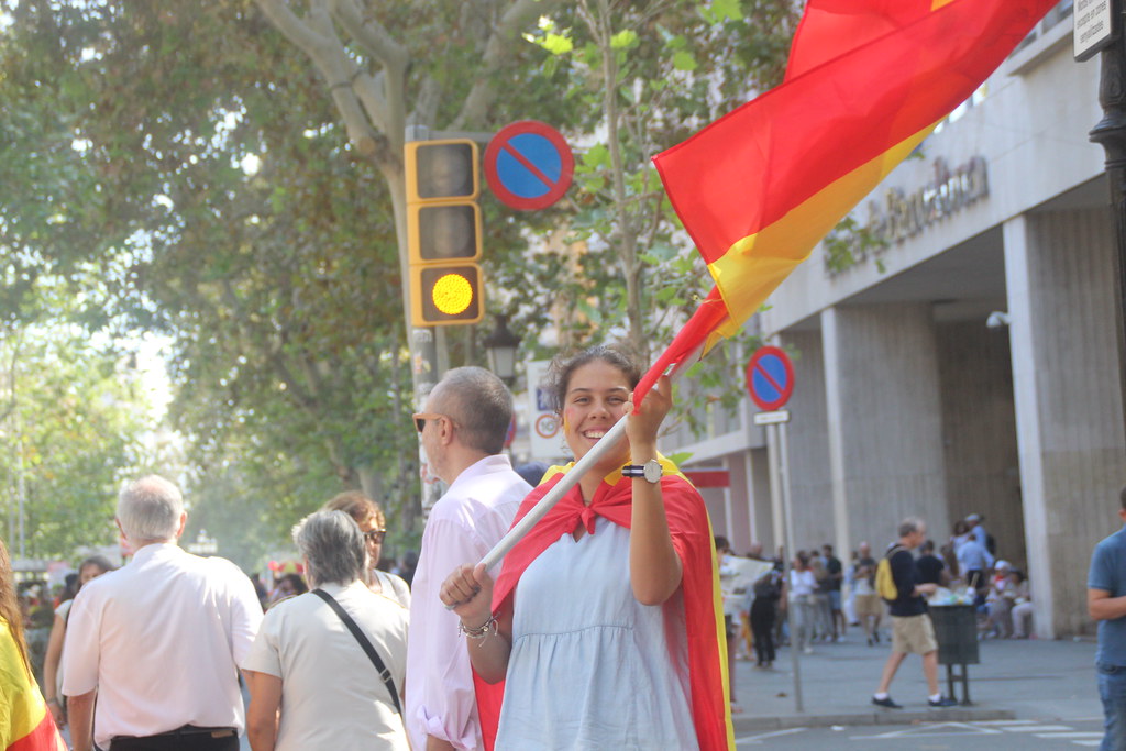 FOTOGRAFÍA. BARCELONA (ESPAÑA), 08 DE OCTUBRE DE 2023. Gran manifestación en Barcelona contra la amnistía al golpe y la autodeterminación. Lasvocesdelpueblo (170)