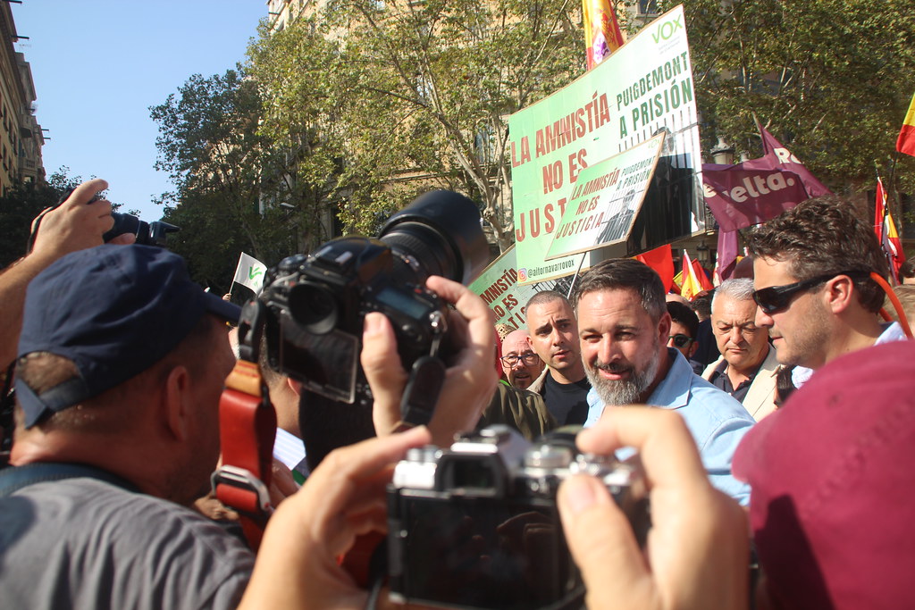 FOTOGRAFÍA. BARCELONA (ESPAÑA), 08 DE OCTUBRE DE 2023. Gran manifestación en Barcelona contra la amnistía al golpe y la autodeterminación. Lasvocesdelpueblo (36)