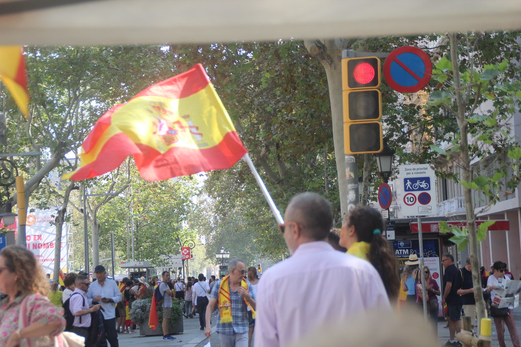 FOTOGRAFÍA. BARCELONA (ESPAÑA), 08 DE OCTUBRE DE 2023. Gran manifestación en Barcelona contra la amnistía al golpe y la autodeterminación. Lasvocesdelpueblo (165)