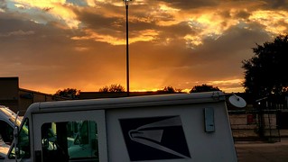 Post office sunset