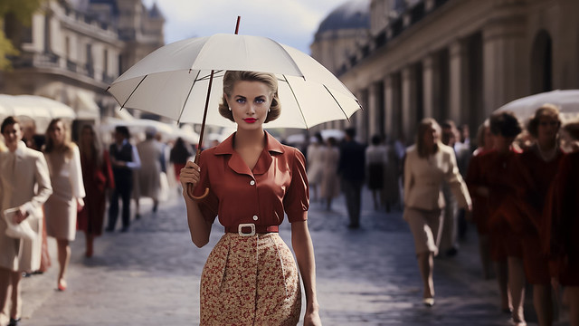 Princess Grace Kelly Strolls the Streets of Paris