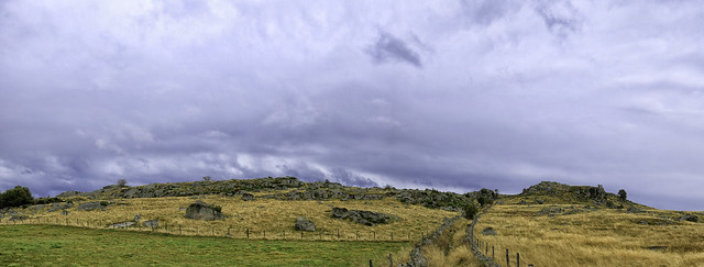 Panorama paysage d'Aubrac à côté de Marchastel (48)