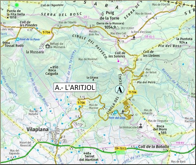 L'Aritjol, La Mussara -01- Localización 01