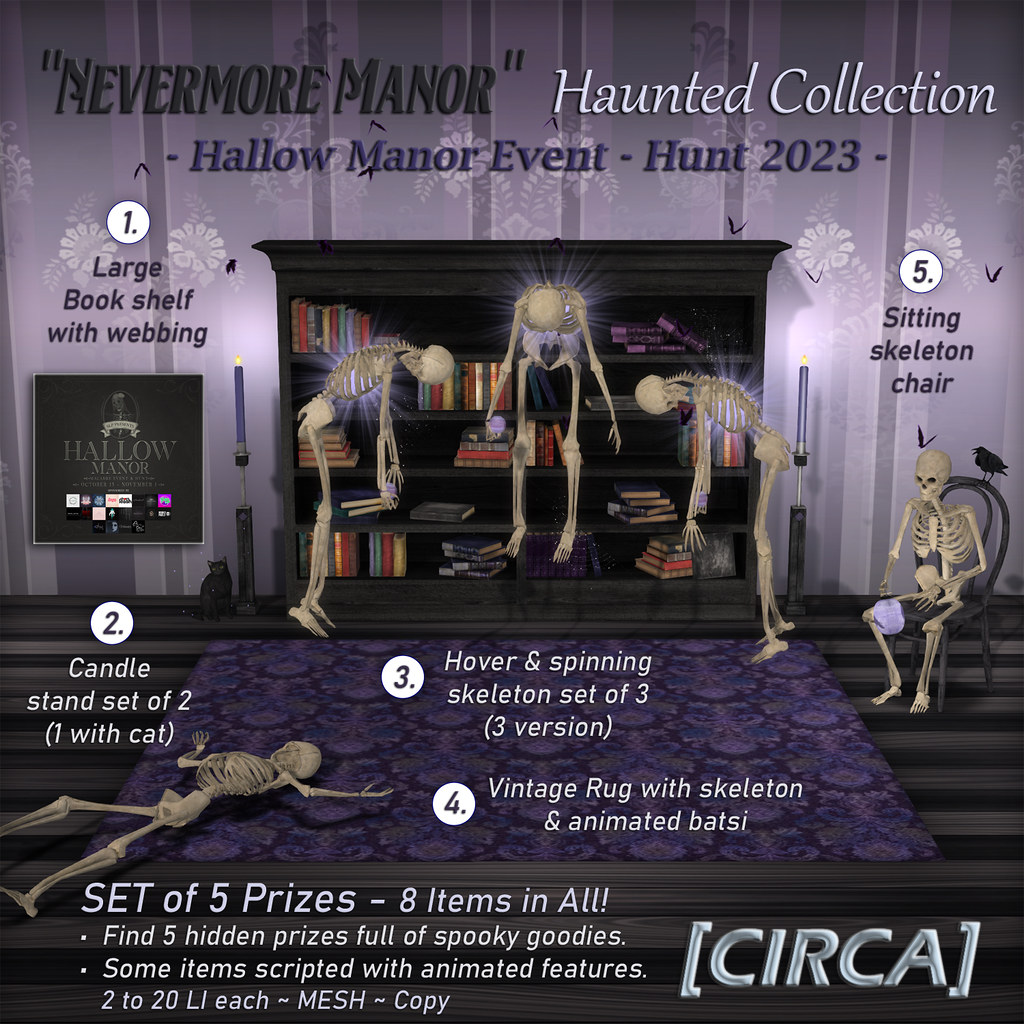 @ Hallow Manor | [CIRCA] – "Nevermore Manor" Haunted Collection – Hunt Prizes 2023