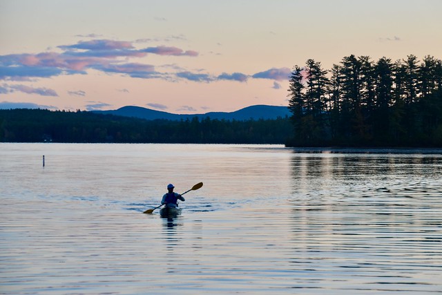 Evening paddle on Moose Pond