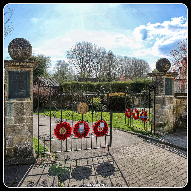 WW2 Gates, Lower High Street, Malmesbury, Wiltshire, England UK