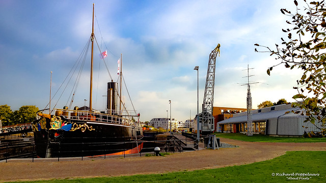 Armored ship docked in the stone dry dock - Fortresse Holland (Hellevoetsluis/NL)