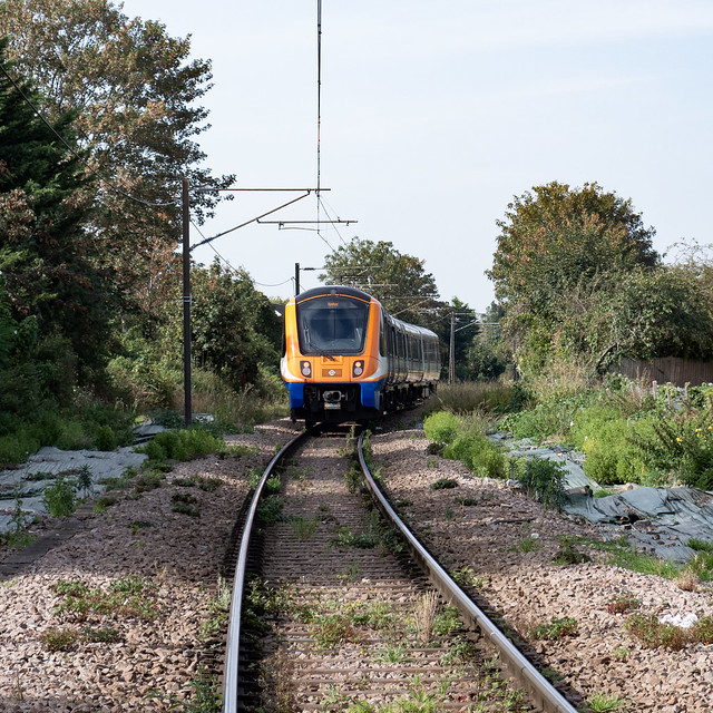 Romford-Bound Overground Train from Osborne Road Level Crossing