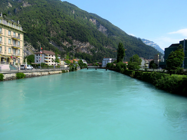 The beautiful Aare River in Interlaken #1