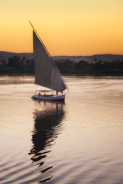 Nile Felucca at Sunset