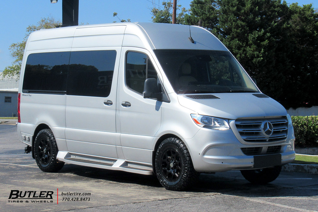 Mercedes Sprinter with 18in Black Rhino Overland Wheels and Nitto Ridge Grappler Tires