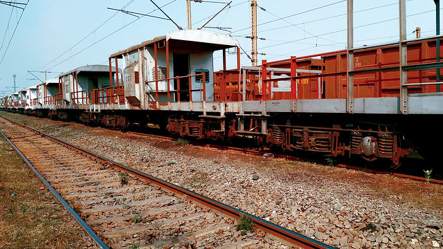 Multiple Carbose wagons at Durgapur SAIL Plant Yard