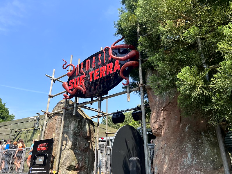 Nemesis Sub-Terra with its entrance sign in the foreground