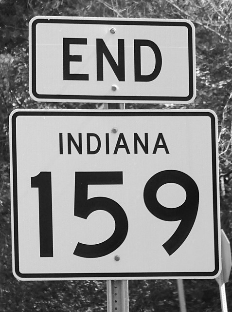 IN, Pleasantville-End IN 159 Sign