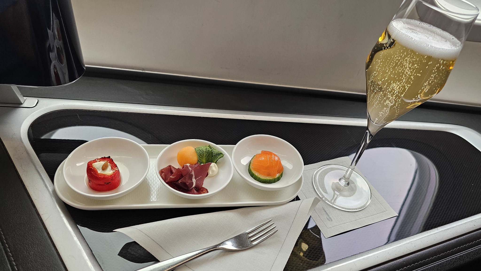 The amuse bouche served on the BA flight to Boston