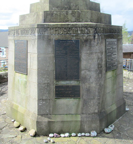 Crieff War Memorial, Names for Great War, Korean War and Malaya