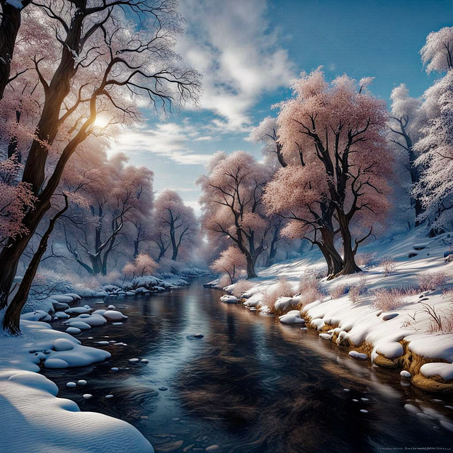 La rivière eneigée - The snowed river