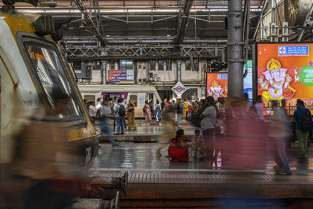 Commuters at Chhatrapati Shivaji Terminus