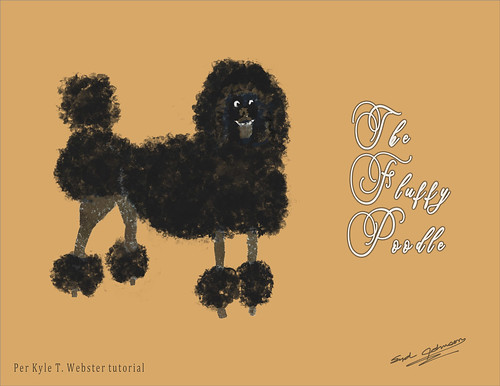 Drawn image of poodle
