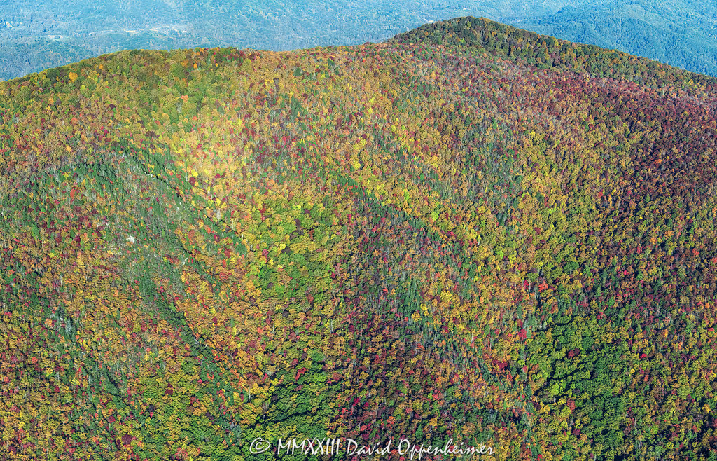 Dobson Knob Mountain Lit with Autumn Colors in the Mountains of Western North Carolina