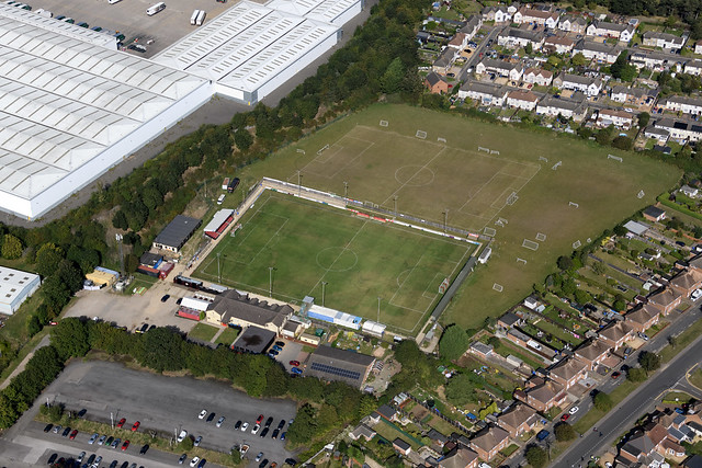 Kettering Town FC Latimer Park Stadium aerial image