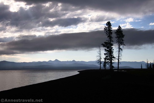 Silhouettes at Sand Point Beach, Yellowstone National Park, Wyoming