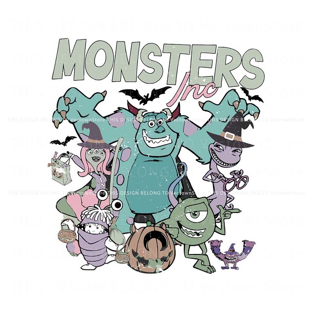Vintage Disney Monster Inc Halloween SVG File For Cricut
