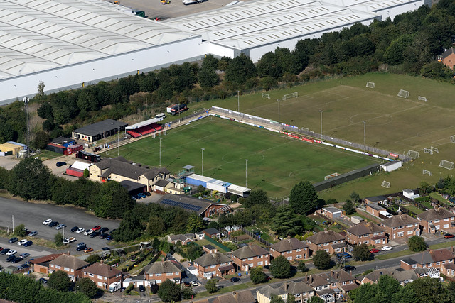 Kettering Town FC Latimer Park Stadium aerial image