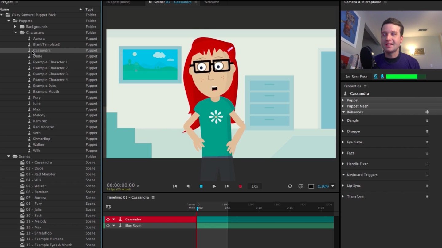 Working with Adobe Character Animator 2024 v24.0.0.46 full
