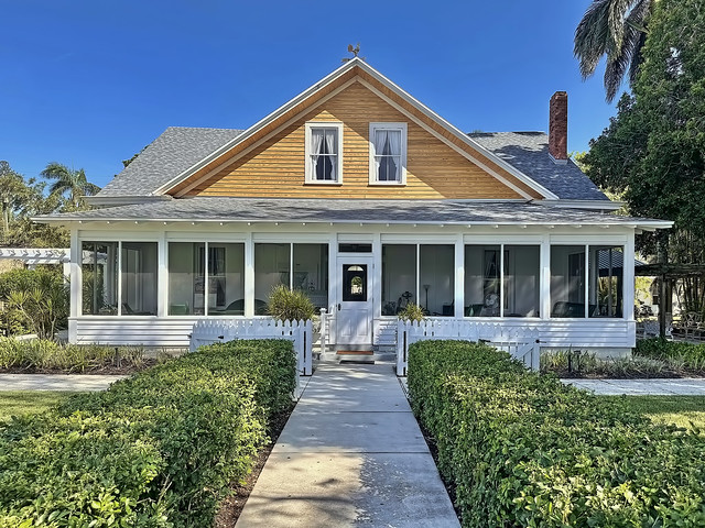 Historic Palm Cottage, 137 12th Avenue South, City of Naples, Collier County, Florida, USA / Built: 1895 / Built By: Walter N. Haldeman / Floors: 2 / Construction Materials: Tabby Mortar / 3,500 Sq ft / Added: NRHP: May 24, 1982