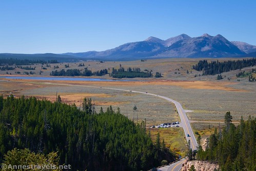 Views from an unofficial overlook along the Hoodoos Trail, Yellowstone National Park, Wyoming