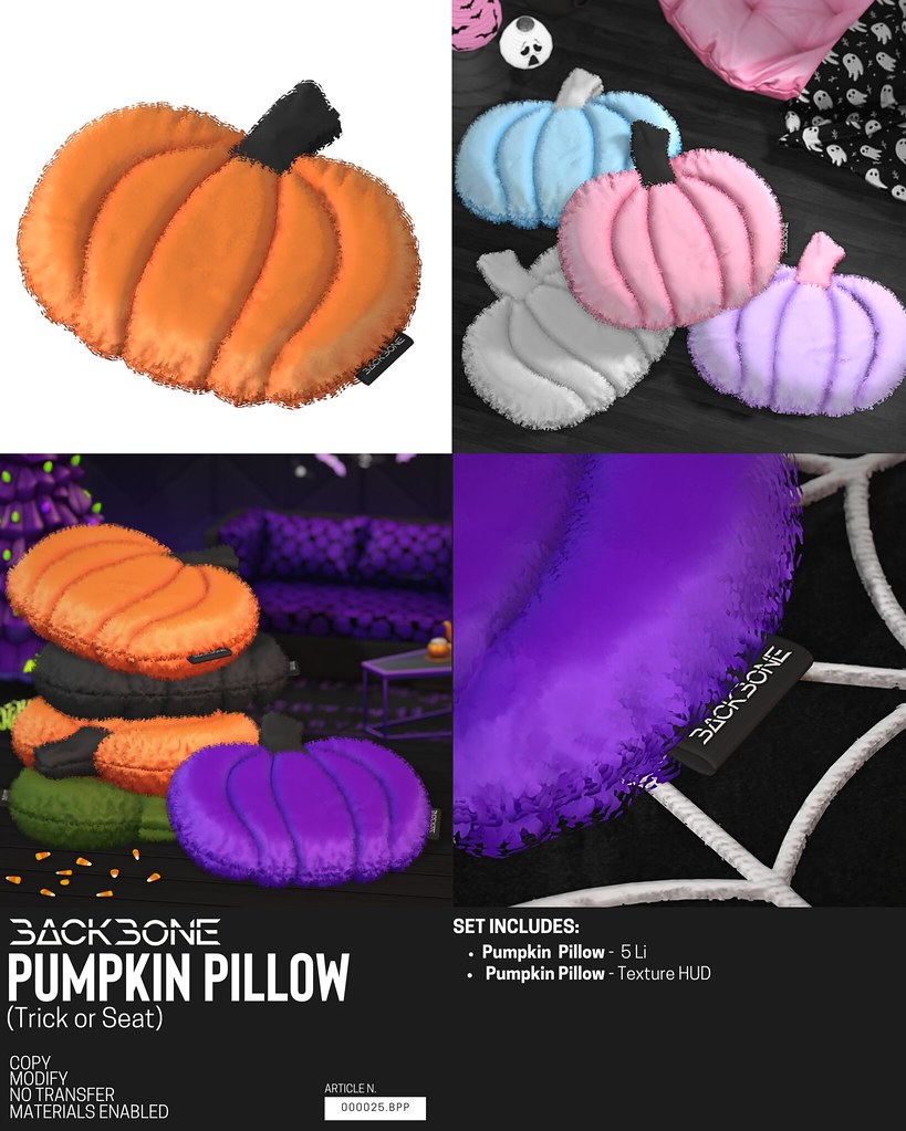 BackBone Pumpkin Pillow