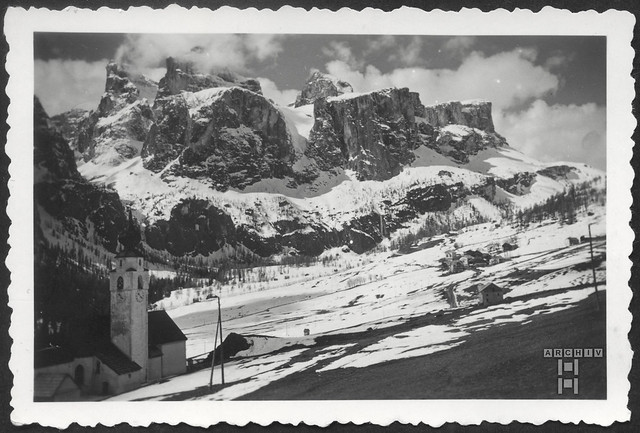 ArchivTappen38(1L)Alb26Z234 Pfarrkirche, St. Vigilius, Colfosco, Südtirol, Ladinien, Italy, 1930er