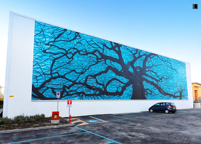 #a0350 Modena, murales ex AMCM, albero