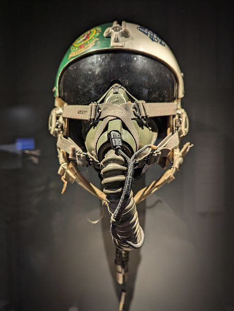 Nationaal Militair Museum. Soest, Netherlands.F-16 pilots helmet.